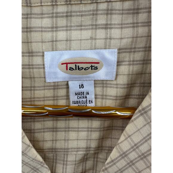 Talbots Women's Plaid Button Down Blouse - Size 16 - Picture 3 of 7